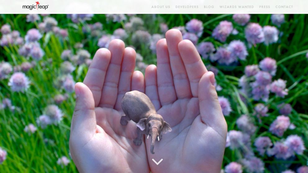 Google led a round of $542 million in funding for the start-up Magic Leap, its website shown here. 