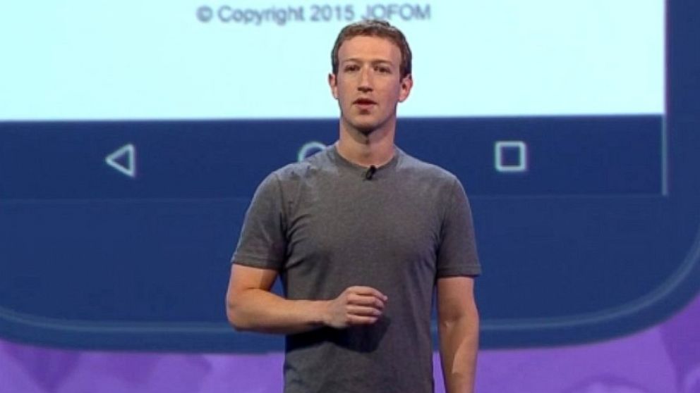 Mark Zuckerberg speaks at the Facebook F8, April 12, 2016.