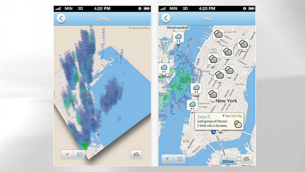 Minutely combines traditional weather reports with crowd-sourced data in order to provide users with the most accurate, hyper-local weather information. 