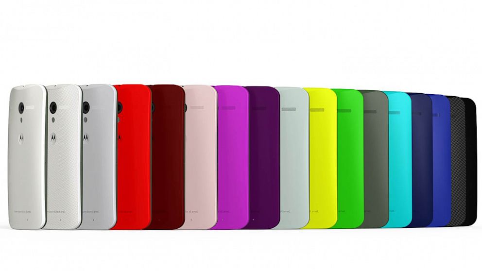 Motorola's Moto X phone can be customized with different colors and an engraving. 