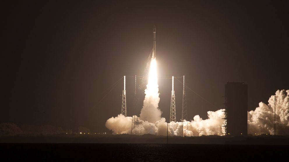 The United Launch Alliance Atlas V rocket with NASA's Magnetospheric Multiscale (MMS) spacecraft onboard launches from the Cape Canaveral Air Force Station Space Launch Complex 41, Thursday, March 12, 2015, Cape Canaveral, Fla.