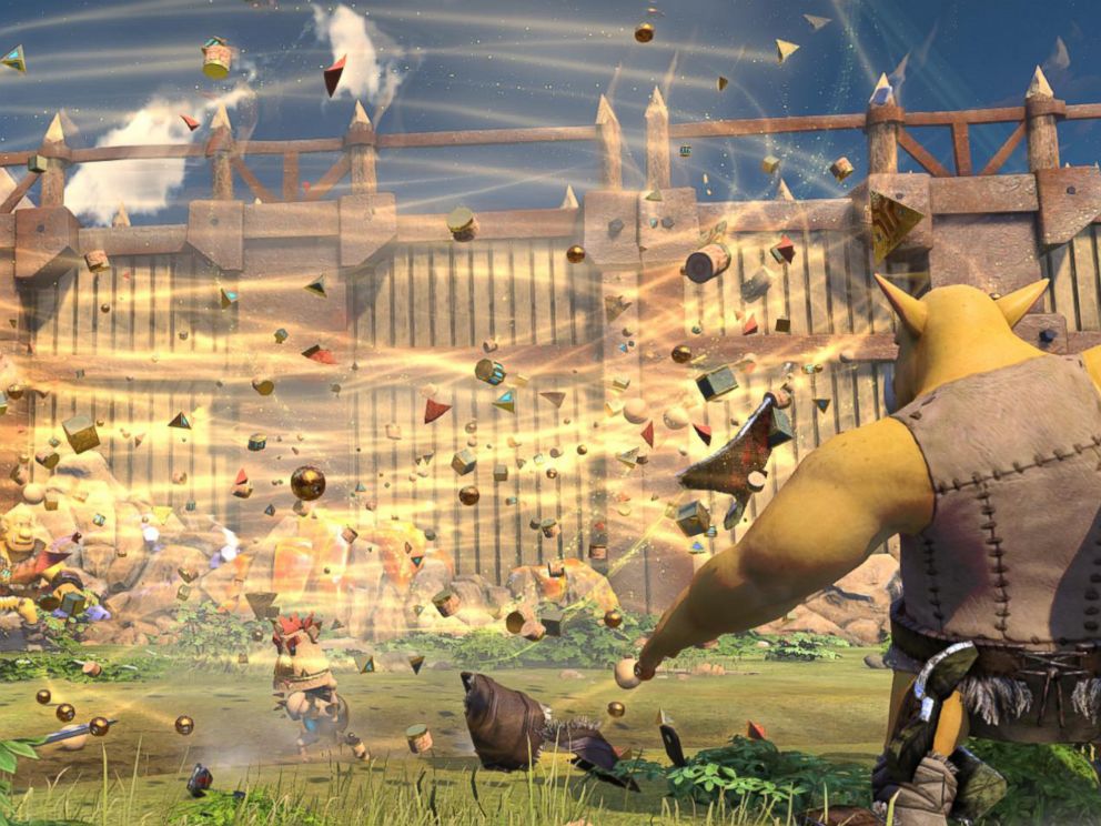 PHOTO:Screenshot from Knack, a kid-friendly action game exclusive to the PS4.