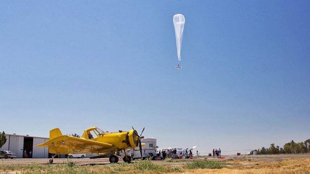 Google tests its Project Loon in California's Central Valley. 