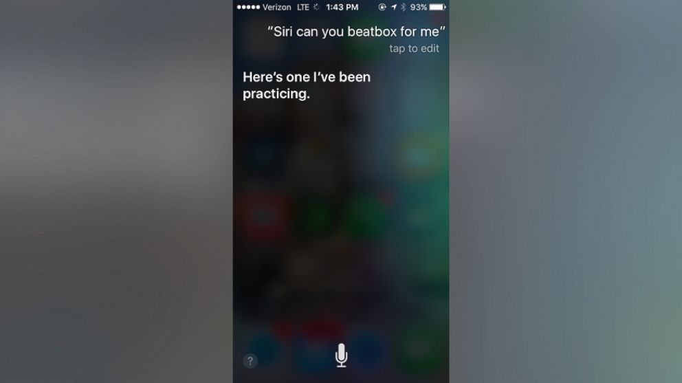 PHOTO:Apple's voice-powered personal assistant has a hidden beatboxing talent.