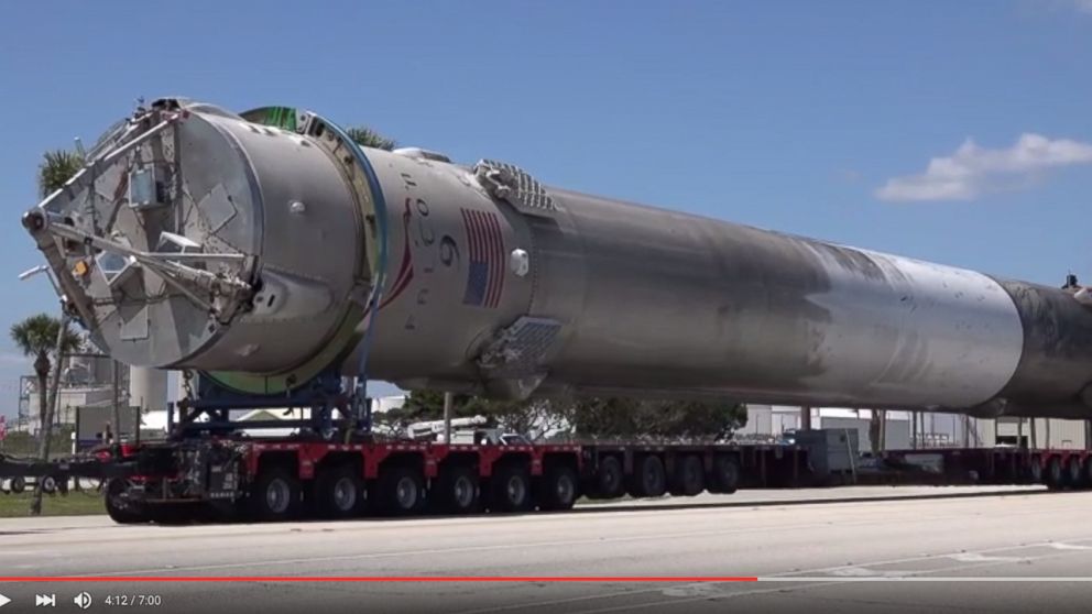 Historic SpaceX Rocket Is a Beast on the Road - ABC News