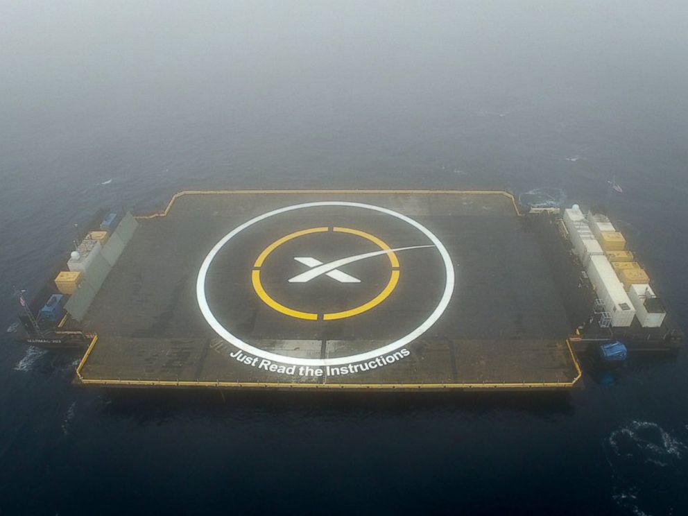 PHOTO: SpaceX posted this photo to its Twitter account on Jan. 16, 2016 with the caption, "Out at sea for tomorrow's launch and landing attempt."