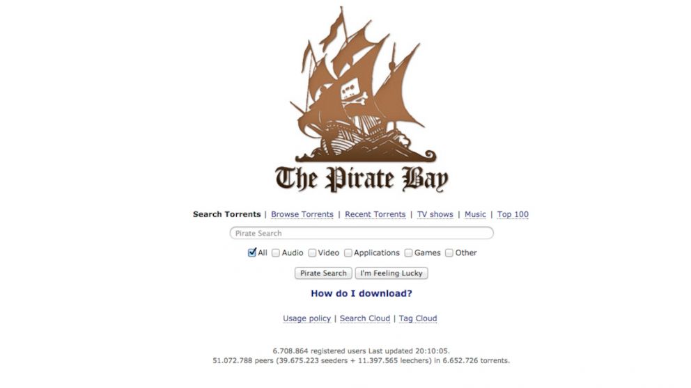 what is new pirate bay website