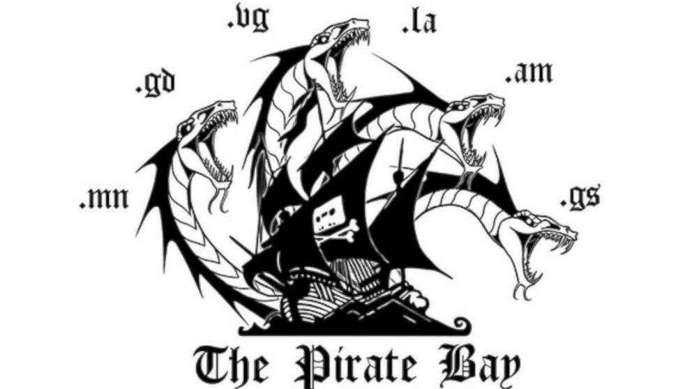 The Pirate Bay's new logo is seen here.