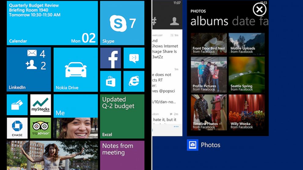 Microsoft's Windows Phone 8 now supports bigger screens and has improved multitasking.