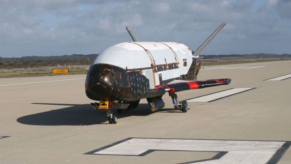 In a testing procedure, the X-37B Orbital Test Vehicle taxis on the flightline, March 30, 2010, at the Astrotech facility in Titusville, Fla. 