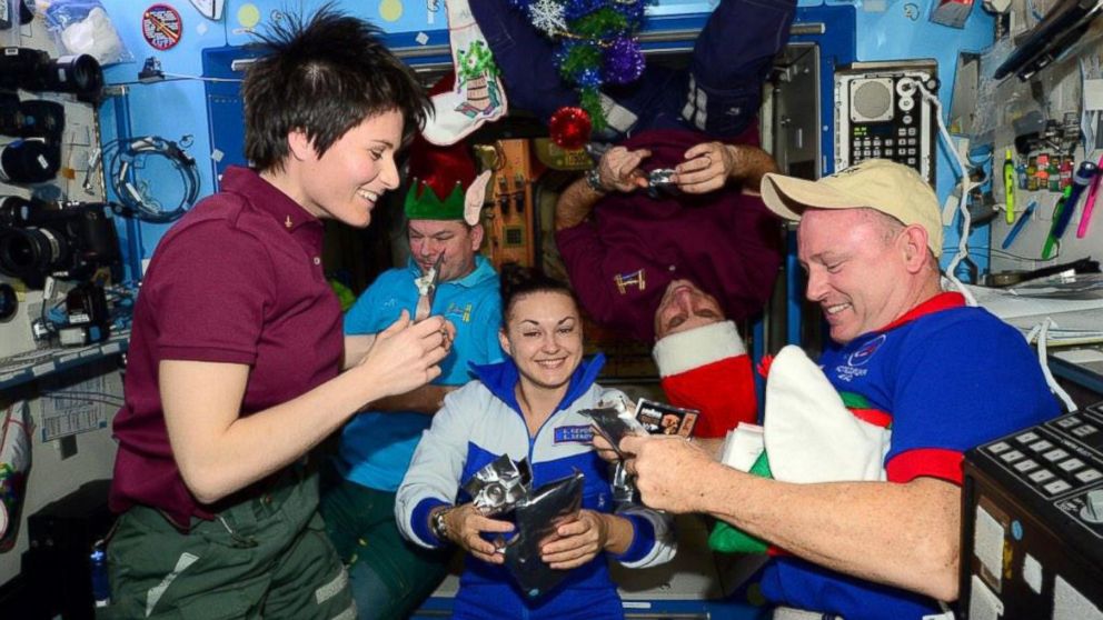PHOTO: Astronaut Terry Vicks shared some images from space of him and fellow astronauts celebrating Christmas, Dec. 25, 2014, to his Twitter.