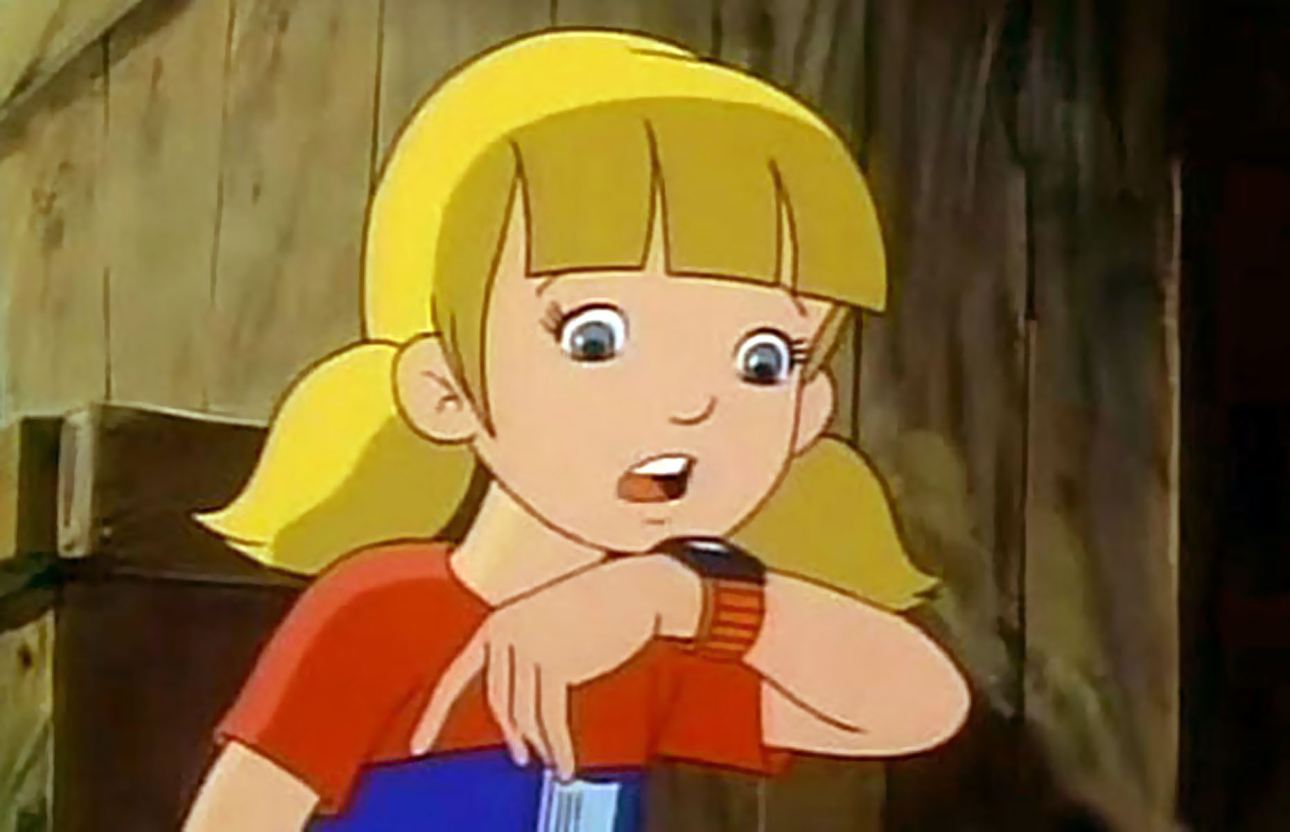 PHOTO: Penny, Inspector Gadget's Niece, wears a watch phone.