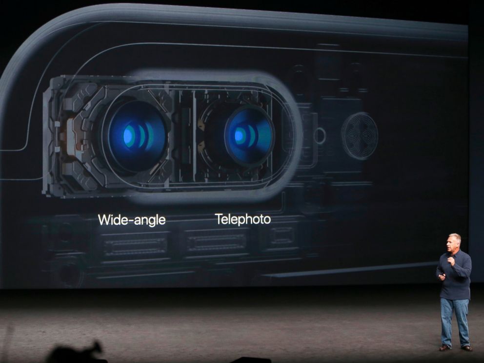 PHOTO: Phil Schiller, Senior Vice President of Worldwide Marketing at Apple Inc, discusses the camera on the iPhone7 during an Apple media event in San Francisco, Sept. 7, 2016.