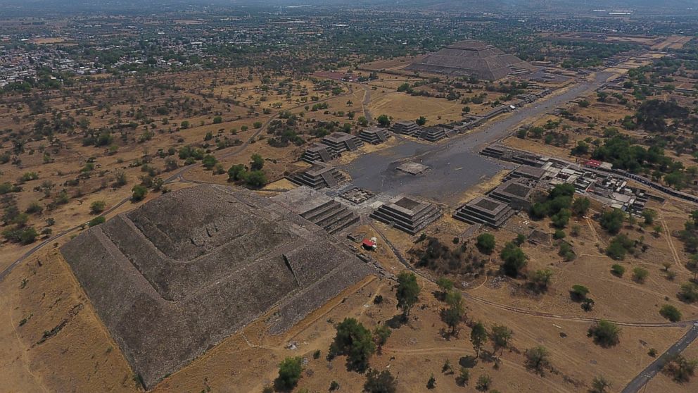 Mexico: Builders bulldozing outskirts of Teotihuacan ruins