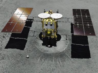 Japanese spacecraft touches down on asteroid to get samples