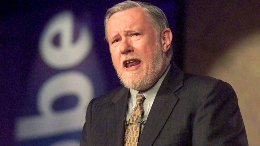FILE - In this June 24, 1999, file photo, Dr. Charles M. Geschke, president, co-chairman and co-founder of Adobe Systems Inc., delivers his keynote address about the future of workplace information on the final day of PC Expo at New York's Jacob K. J