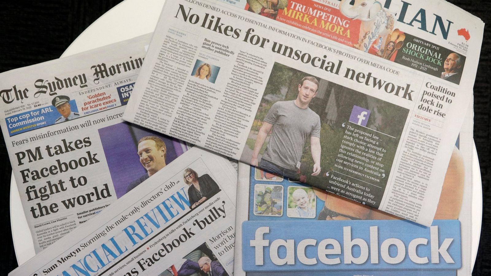Australian urges Facebook lift its news blockade - ABC
