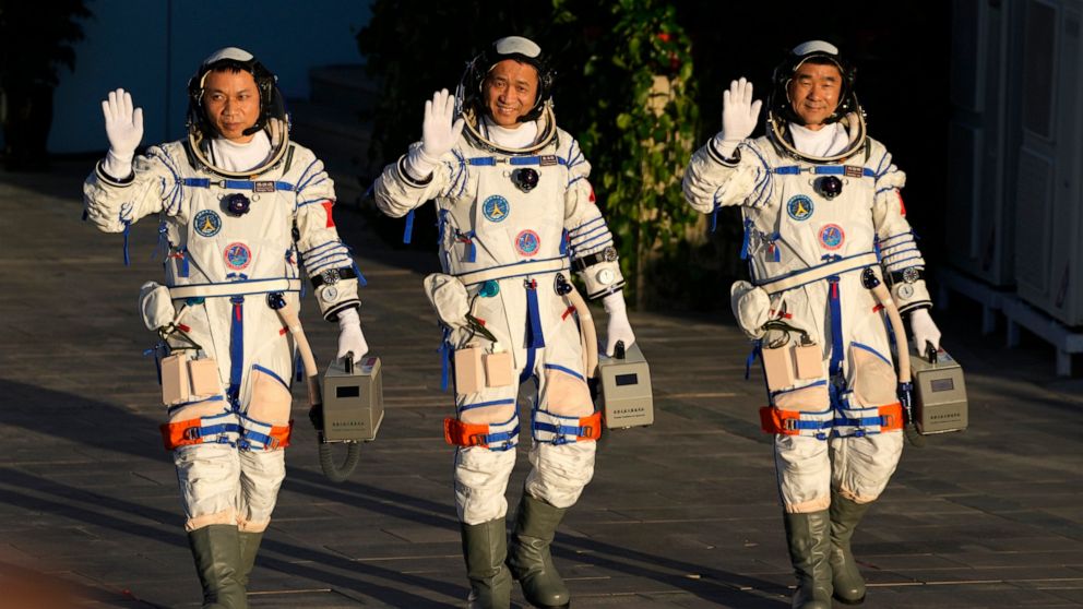 Chinese crew enters new space station on 3-month mission