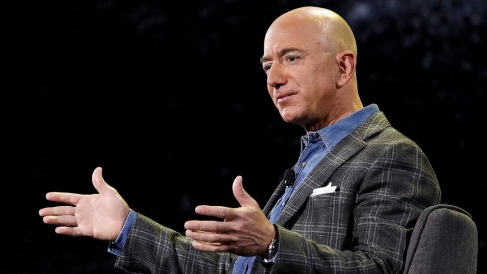 FILE - In this Thursday, June 6, 2019, file photo, Amazon CEO Jeff Bezos speaks at the Amazon re:MARS convention, in Las Vegas. Amazon said Tuesday, Feb. 2, 2021, that Bezos is stepping down as CEO later in the year, a role he's had since he founded 