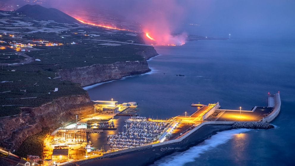Lava flowing into sea creates delta, expands Spanish island - ABC News