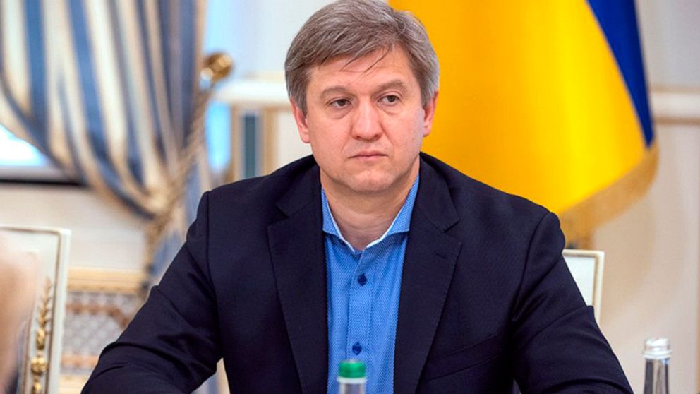 In this photo taken on Tuesday, May 28, 2019, Oleksandr Danylyuk, the new chairman of the Ukrainian National Security and Defense Council attends a meeting with the mission of the International Monetary Fund, in Kiev, Ukraine. Danylyuk discovered tha