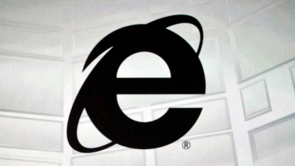 FILE - The Microsoft Internet Explorer logo is projected on a screen during a Microsoft Xbox E3 media briefing in Los Angeles, June 4, 2012. As of Wednesday, June 15, 2022, Microsoft will no longer support the once-dominant browser that legions of we