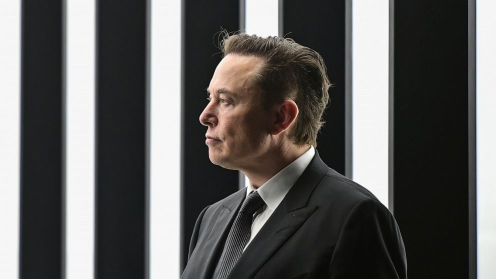FILE - Elon Musk, Tesla CEO, attends the opening of the Tesla factory Berlin Brandenburg in Gruenheide, Germany, March 22, 2022. Musk said during a presentation Wednesday, Dec. 1, 2022, that his Neuralink company is seeking permission to test its bra