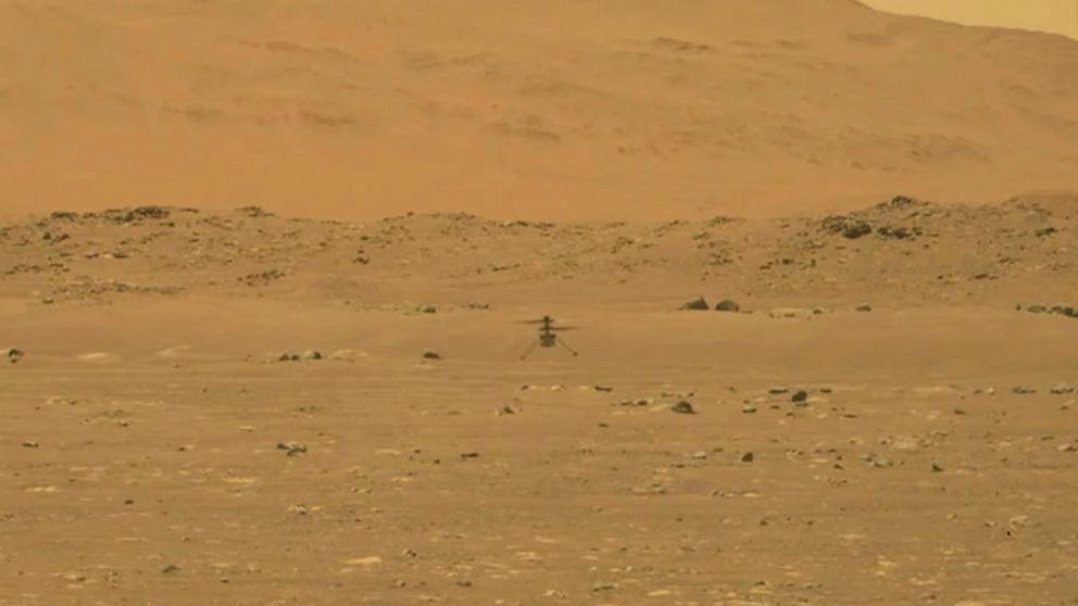 NASA’s Mars helicopter takes flight, 1st for another planet