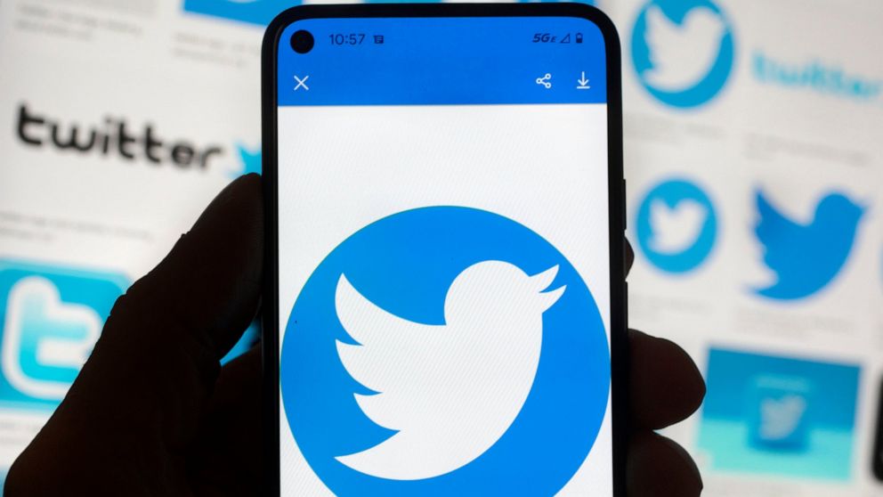 FILE - The Twitter logo is seen on a cell phone, Friday, Oct. 14, 2022, in Boston. (AP Photo/Michael Dwyer, File)