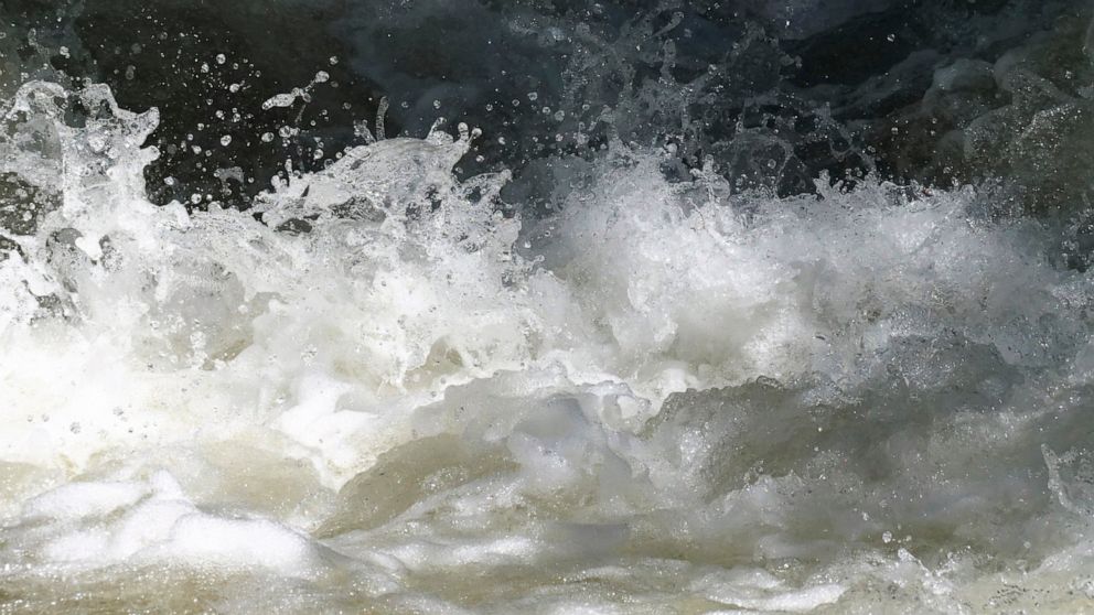 This Tuesday, June 11, 2019, photo shows the raging waters in the Big Cottonwood Creek, near Salt Lake City. The summer's melting snowpack is creating rivers that are running high, fast and icy cold. The state's snowpack this winter was about 150 per