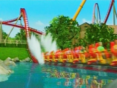Picture of Diamondback roller coaster.