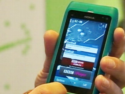 Video: Nokia launches new cell phone.