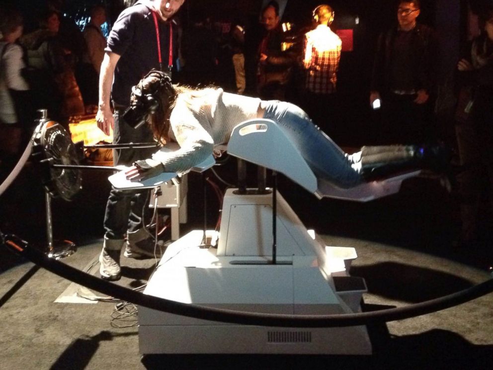 PHOTO: Birdly simulates the experience of flying over the city of San Francisco via a full-body virtual reality device.