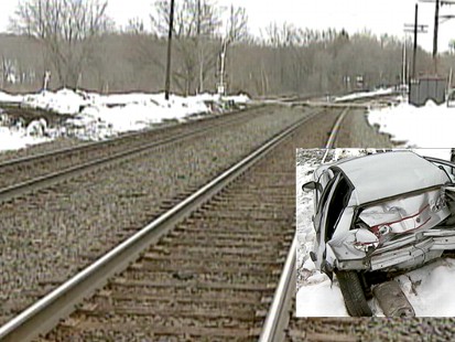 Video: GPS leads woman onto train tracks.