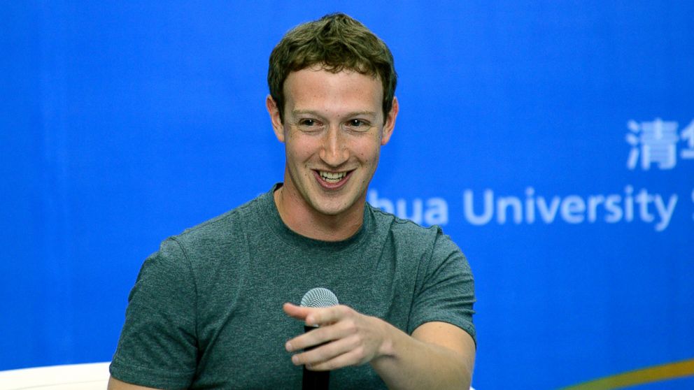 PHOTO: Mark Zuckerberg speaks during a dialogue with students on Oct. 22, 2014 as a newly-appointed member to the advisory board for Tsinghua University School of Economics and Management in Beijing, China.