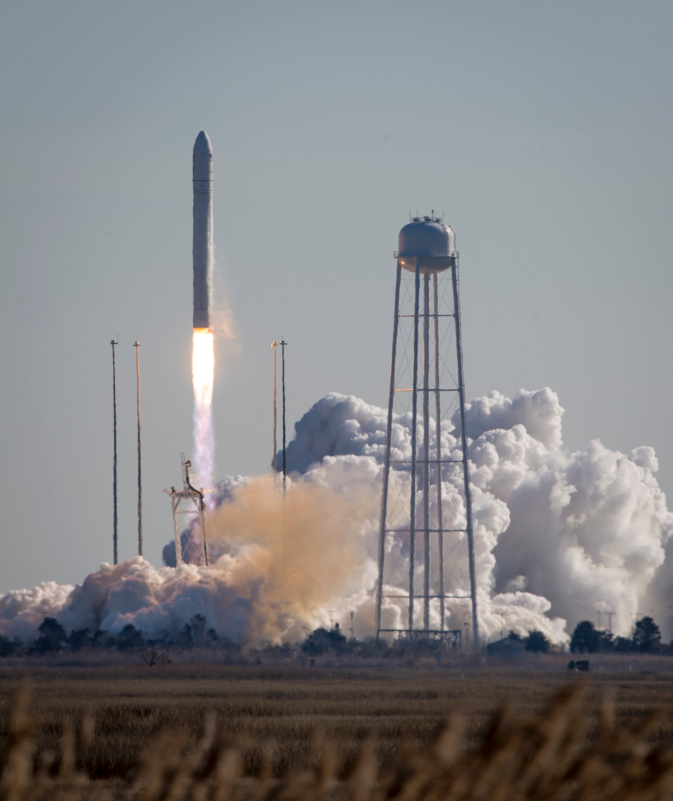 PHOTO: This photo provided by NASA shows an Orbital Sciences Corporation Antares rocket launches at NASA's Wallops Flight Facility, Thursday, Jan. 9, 2014, Wallops Island, Va.