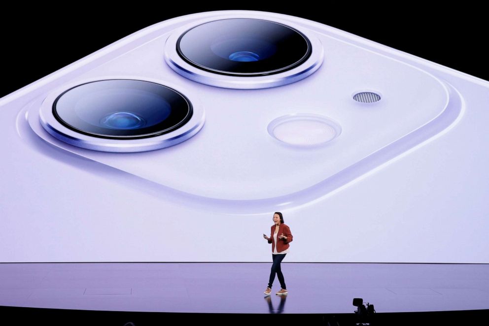 PHOTO: Kaiann Drance presents the new iPhone 11 at an Apple event at their headquarters in Cupertino, Calif., Sept. 10, 2019.