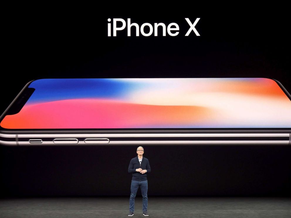 PHOTO: Apple CEO Tim Cook speaks about the new iPhone X during a media event at Apples new headquarters in Cupertino, Calif., Sept. 12, 2017.