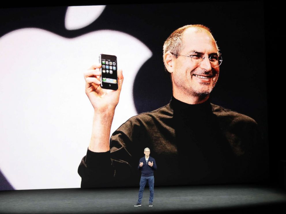 PHOTO: Apple CEO Tim Cook kicks off the event for a new product announcement at the Steve Jobs Theater on the new Apple campus, Sept. 12, 2017, in Cupertino, Calif.
