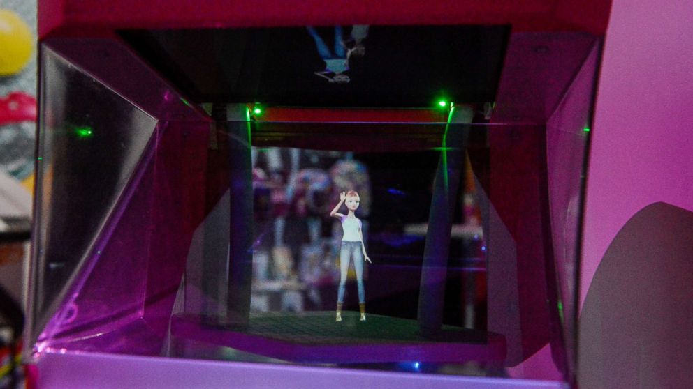 PHOTO: Mattel's Hello Barbie Hologram toy is seen at the 114th North American International Toy Fair in New York, Feb. 21, 2017.
