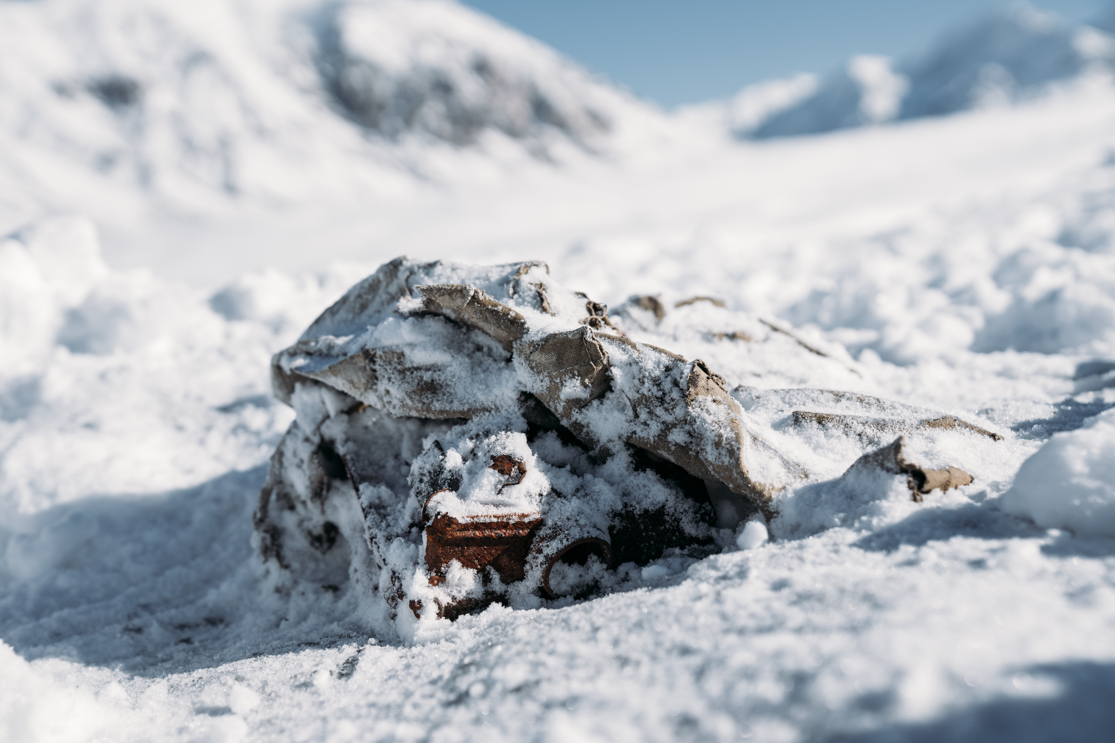 PHOTO: Bradford Washburn's camera from a 1937 expedition discovered on Walsh Glacier.