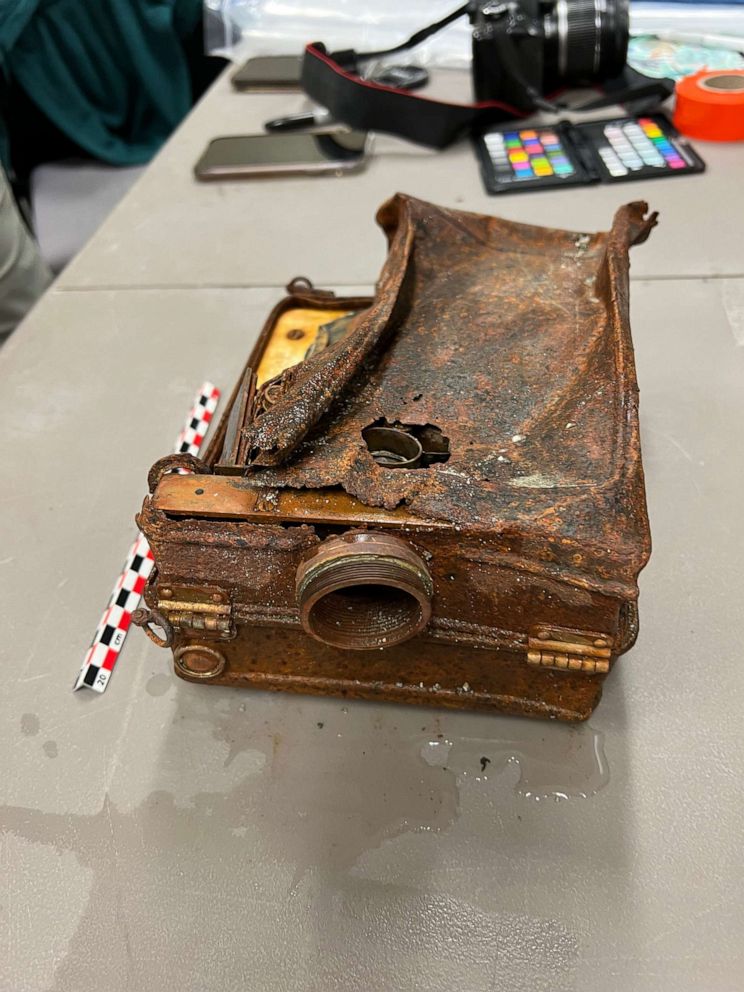 PHOTO: Bradford Washburn's camera from a 1937 expedition after being recovered from a glacier.