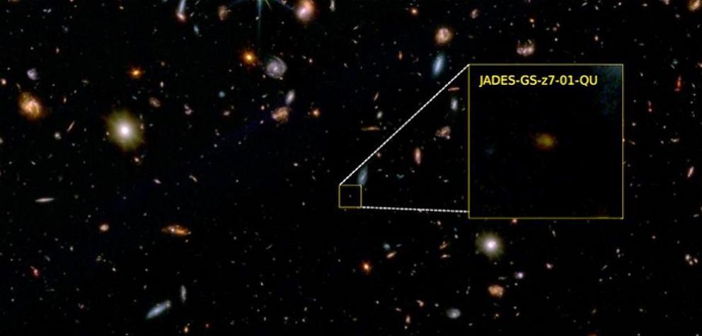 PHOTO: Using the James Webb Space Telescope, an international team of astronomers led by the University of Cambridge have spotted a ‘dead’ galaxy when the universe was just 700 million years old, the oldest such galaxy ever observed.