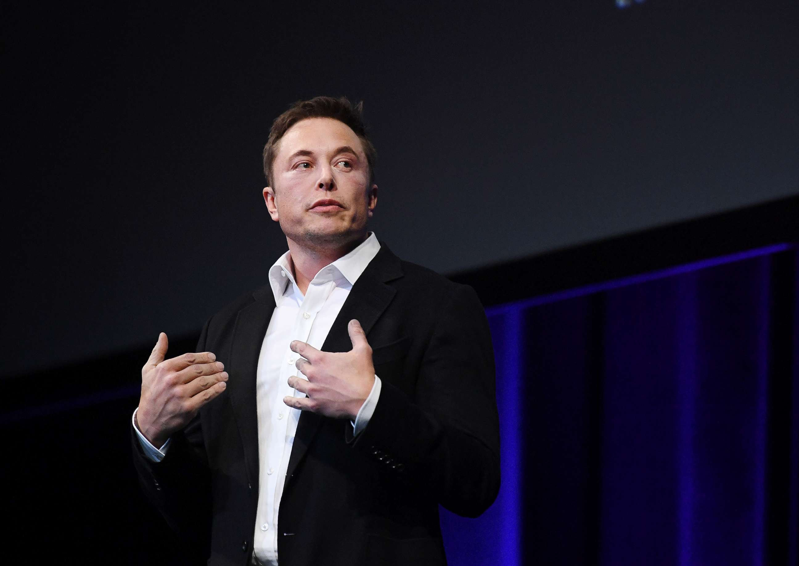 PHOTO: Elon Musk speaks at the International Astronautical Congress, Sept. 29, 2017, in Adelaide, Australia. 