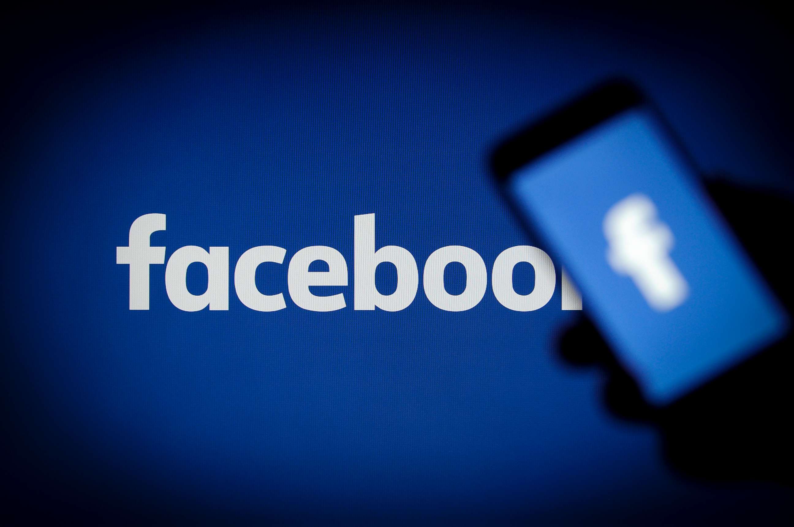 PHOTO:A Facebook logo is seen on a smartphone, Nov. 15, 2017.