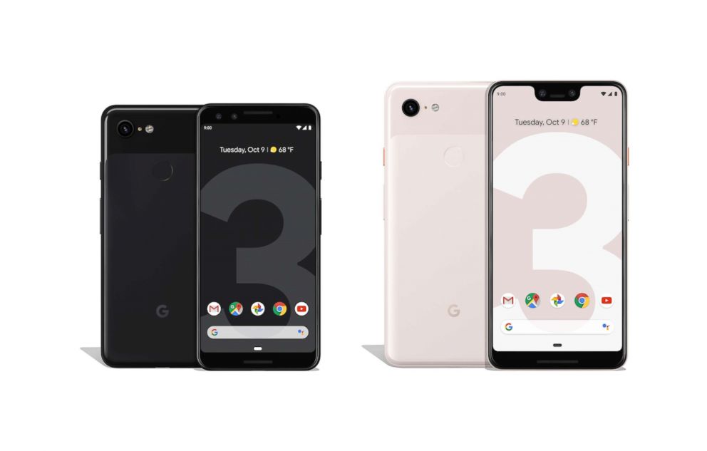 PHOTO: The Google Pixel 3 and Pixel 3 XL are shown in handout images released by Google.