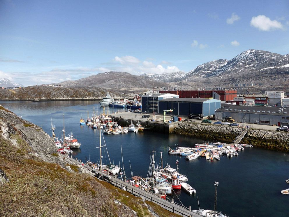 FILE PHOTO: A general view of the port of Nuuk, Greenland, is seen in this June 5, 2016, file photo.