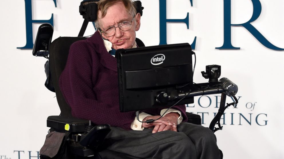 Stephen Hawking attends the UK Premiere of "The Theory Of Everything" at Odeon Leicester Square, Dec. 9, 2014, in London. 