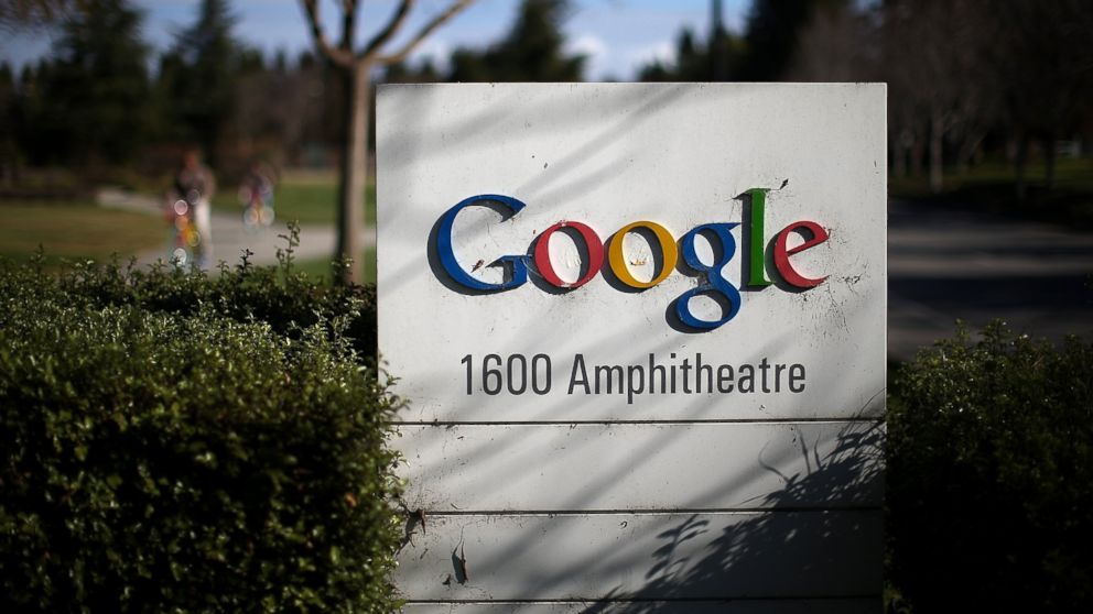 PHOTO: A sign is posted outside of Google headquarters on Jan. 30, 2014 in Mountain View, Calif. 