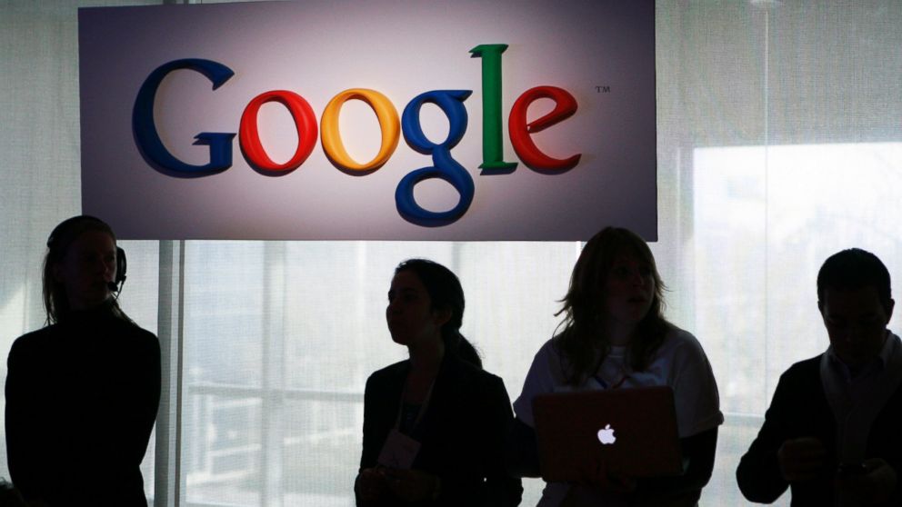 Attendees wait for the start of an event at Google headquarters in Mountain View, Calif. on January 5, 2010.